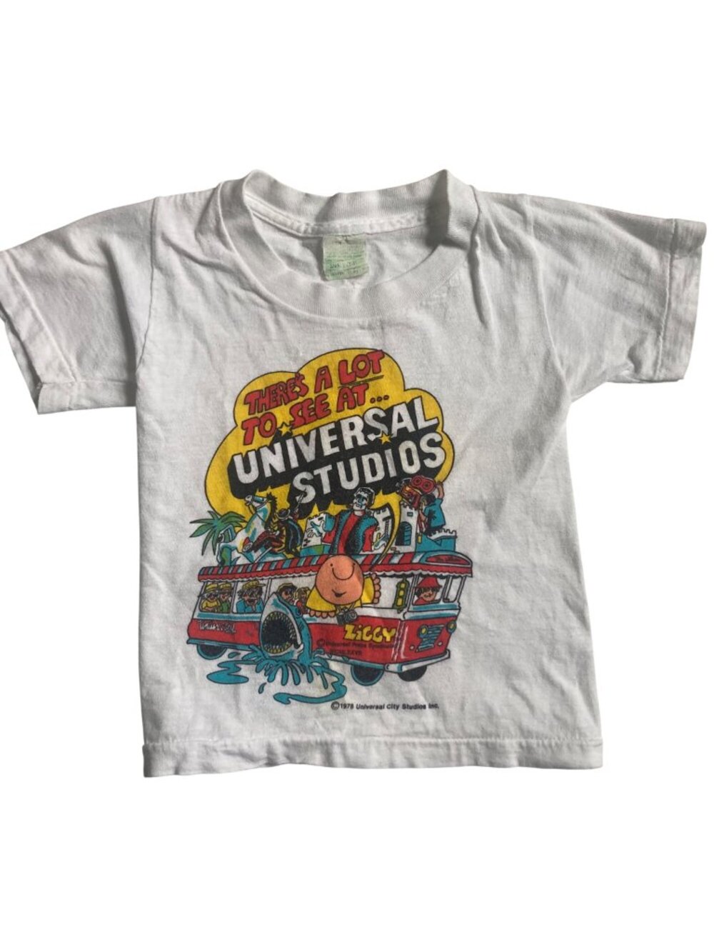 Vintage 1978 Universal Studios Ziggy T Shirt Toddler 2 to 4 1970s Made in USA